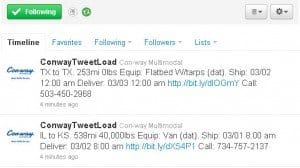 Con-way Tweetload